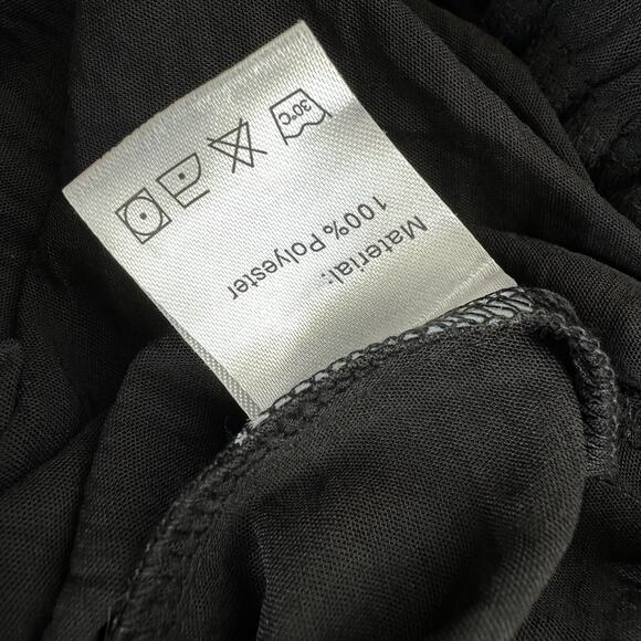 AusLook Plus Size 2X Black Wide Leg Palazzo Bow Waist Tie Pull On Pants New - Picture 6 of 7